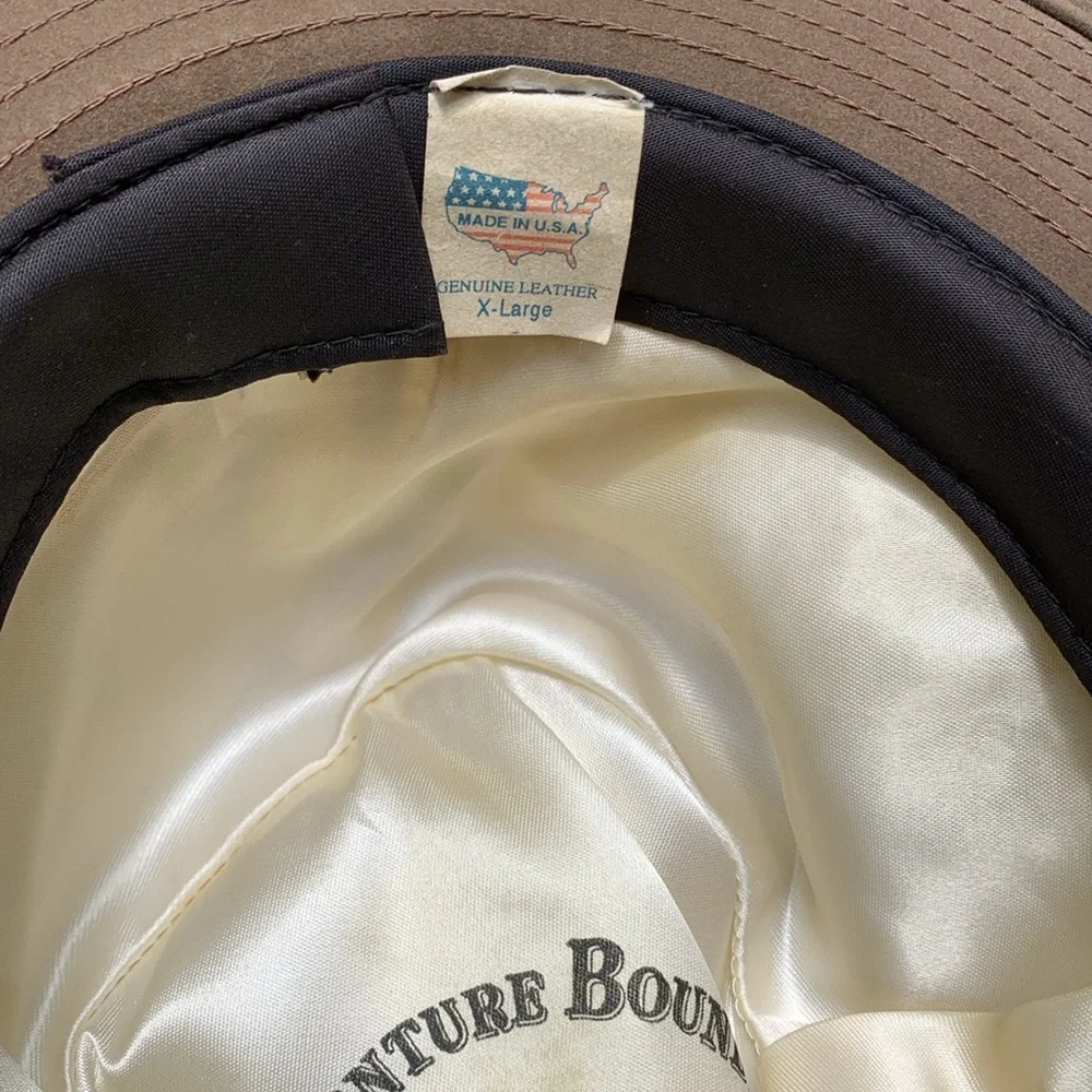 ADVENTURE BOUND BROWN LEATHER HAT XL - Picture 8 of 10